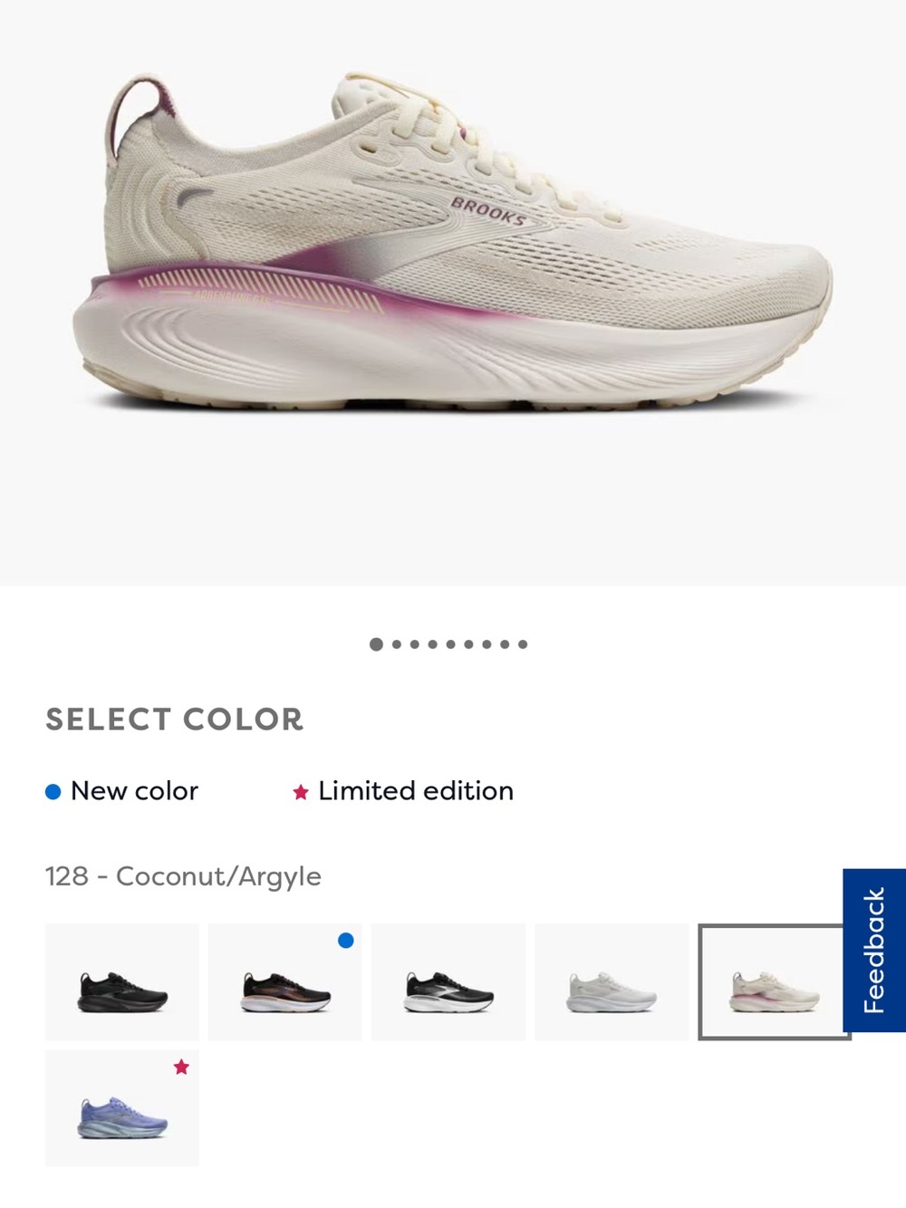 Brooks Women’s Cream & Magenta Running Sneakers - Picture 8 of 16